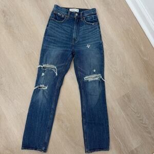 Women’s Abercrombie & Fitch The Ankle Straight Ultra High Rise Jeans 24/00R